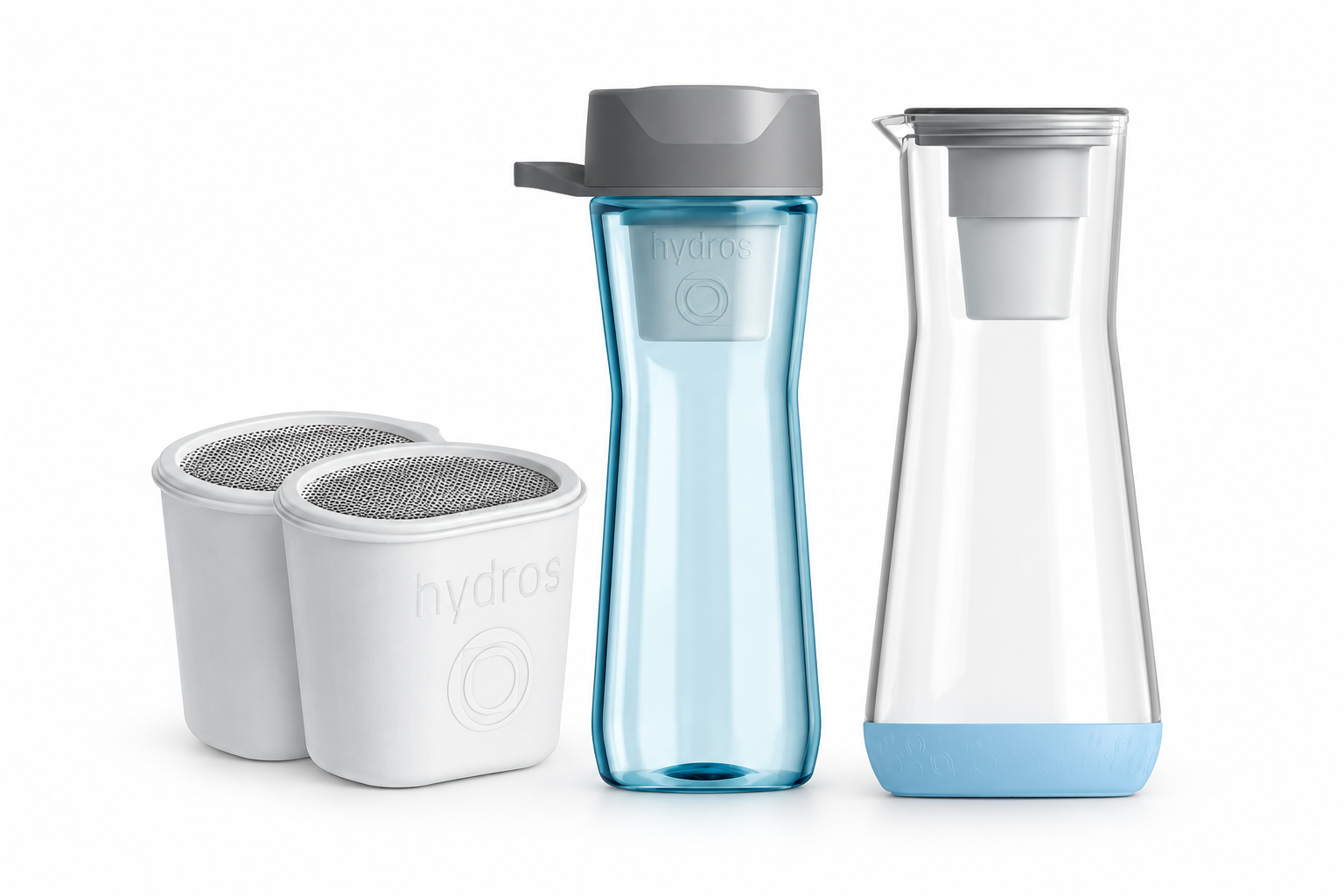 40 oz Slim Pitcher + 20 oz Water Bottle + 2-Pack Fast Flo Tech Filters