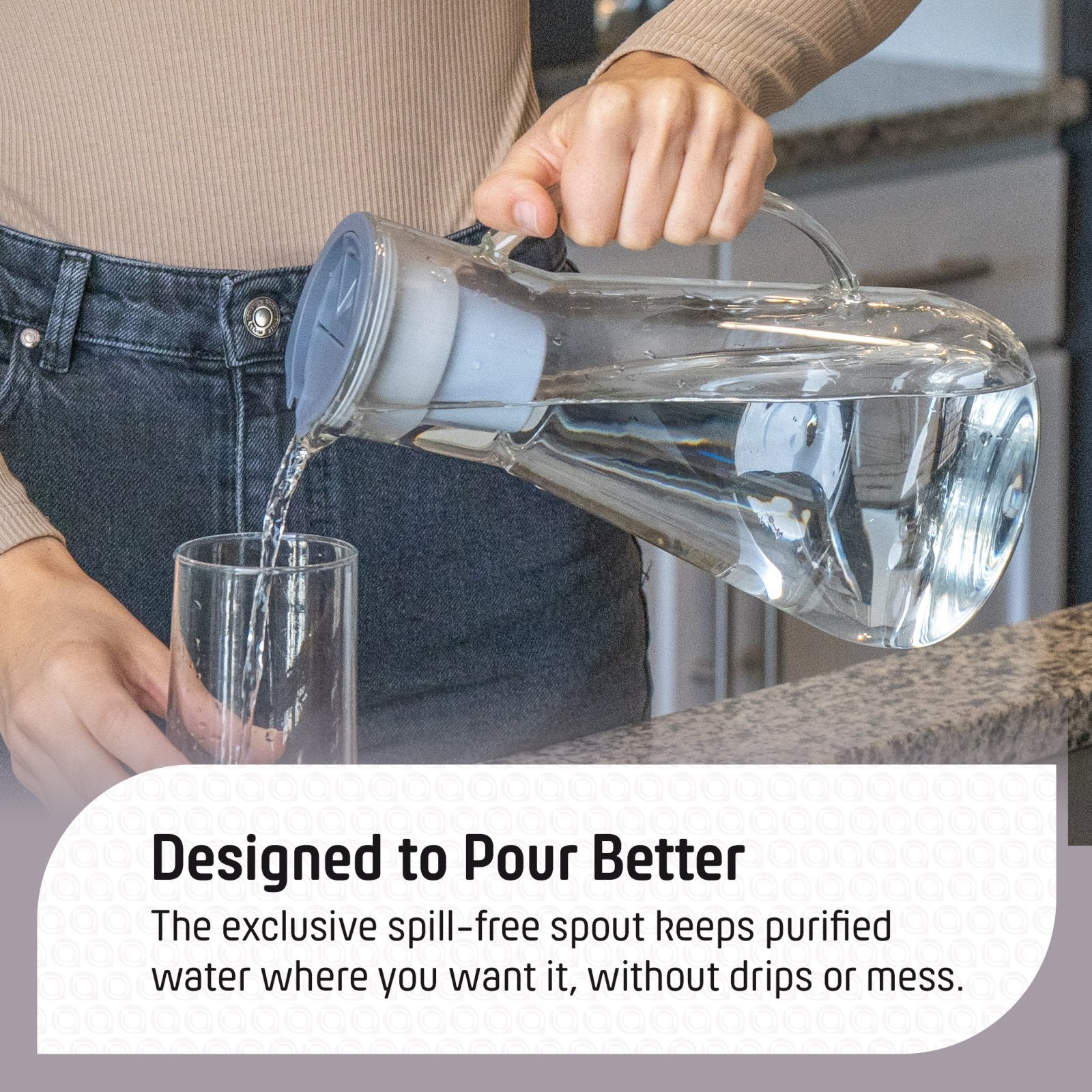 64 oz Plastic Water Filter Pitcher