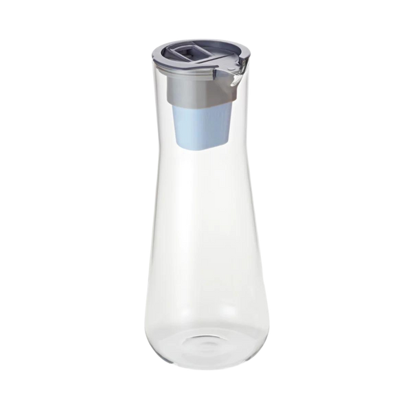 40oz Glass Slim Pitcher with Water Filter | Hydros